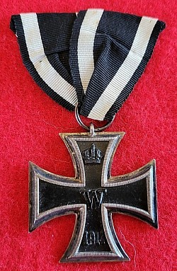 WWI German Iron Cross 2nd Class with Marked Ribbon Ring...$95 SOLD