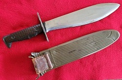 WW1 US Model 1917 Bolo Knife by Plumb 1913 with L.F.&C. Scabbard.