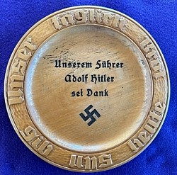 Nazi 1941-Dated Wooden Bread Plate 
