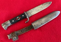 Nazi Hitler Youth Knife by C.& R. Linder with Very Faint 