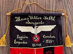 Nazi 1938 Legion Condor 2/Luftnachrichten-Abteilung 88 Named Wall Hanging...$225 SOLD