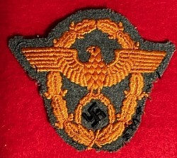 Nazi Police Gendarmerie NCO Sleeve Eagle Patch...$80 SOLD