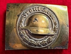 Nazi-Era Stahlhelm “Front Heil” Veteran’s Organization Belt Buckle...$75 SOLD