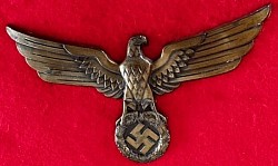 Nazi Brass Eagle/Swastika from NSDAP Political Leader's Gorget...$70 SOLD