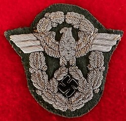 Nazi Police Officer's Bullion Sleeve Eagle...$250 SOLD