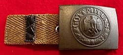 Nazi Army EM Belt Buckle with Tropical Web Tab...$375 SOLD