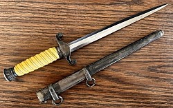Nazi Army Officer's Dagger with Extremely Fine Unmarked Blade...$275 SOLD