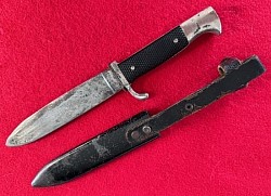 Nazi Hitler Youth Knife Marked 