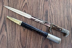 Nazi Police Slotted Dress Dagger with Matching Unit Markings and Serial Numbers...$595 SOLD