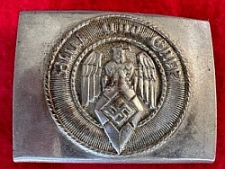 Nazi Steel Hitler Youth Belt Buckle Marked 