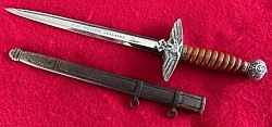 Nazi Miniature 2nd Model Luftwaffe Dagger by SMF w/Advertising Inscription...$550 SOLD