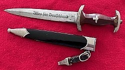 Nazi NSKK Dagger by Rare Maker Ludwig Zeitler of Vienna with Hanger Clip...$490 SOLD