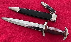 Nazi NSKK Dagger by Rare Maker Ludwig Zeitler of Vienna with Hanger Clip...$490 SOLD