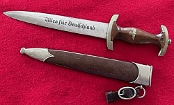 Nazi SA Dagger by Anton Wingen Jr. with Hanger Strap & Buckle...$415 SOLD