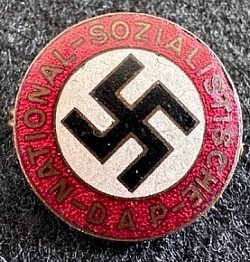 Nazi NSDAP Party Pin with Double-Marked 