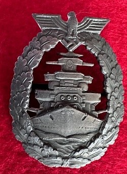 French-Made Kriegsmarine High Seas Fleet Badge by Bacqueville...$250 SOLD