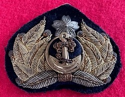 WWII Imperial Japanese Naval Officer's Bullion Visor Hat Cockade...$115 SOLD