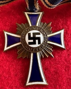 Nazi Mother's Cross in Bronze with Neck Ribbon...$65 SOLD