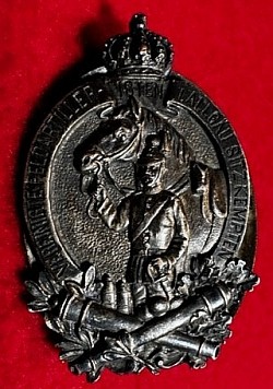 German WWI-Era Imperial Field Artillery Association Badge by Gustav Deschler...$40 SOLD