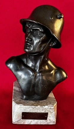 Nazi-Era Bust of German Soldier on Marble Base with 1934 Presentation Plaque...$325 SOLD