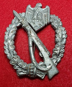 Nazi Silver Infantry Assault Badge by JFS (Josef Feix Söhne)...$150 SOLD
