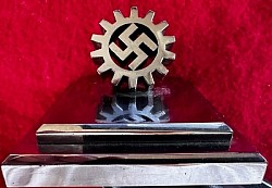Nazi DAF Chromed Steel Desk Ornament...$185 SOLD