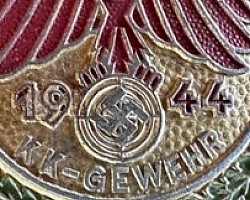 Nazi 1944 Tirol Shooting Association Small Caliber Master's Badge...$55 SOLD