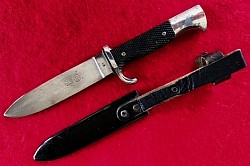 Nazi Hitler Youth Knife with Transitional Eickhorn Logo and RZM Marking...$495 SOLD