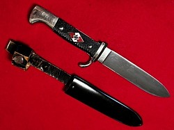 Nazi Hitler Youth Knife Marked 