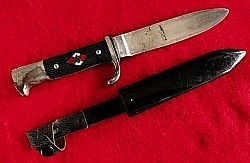 Nazi Hitler Youth Knife Dated 