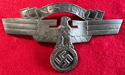 Nazi NSKK Crash Helmet Eagle/Swastika Plate...$135 SOLD