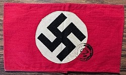 Nazi Swastika Armband with Stahlhelm Unit Inkstamp...$115 SOLD