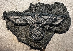 Nazi EM Overseas Cap Eagle/Swastika Patch with Cap Section...$60 SOLD