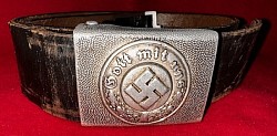 Nazi Police EM Belt Buckle with Belt...$195 SOLD
