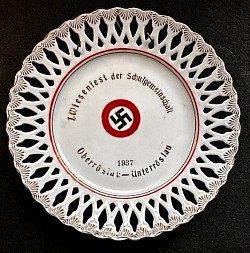 Nazi-Era Souvenir Porcelain Plate of the 1937 