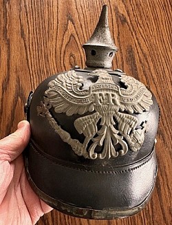 WWI German Prussian Model 1915 Spike Helmet with Liner...$375 SOLD