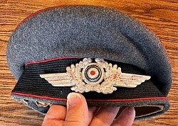 Nazi Luftwaffe EM Artillery Visor Hat Body...$85 SOLD