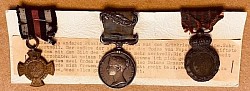 Original 1854 British Crimean War Medal, St. Helena 1821 Napoleon Medal, and Prussian 1866 War Cross Medal...$575 SOLD
