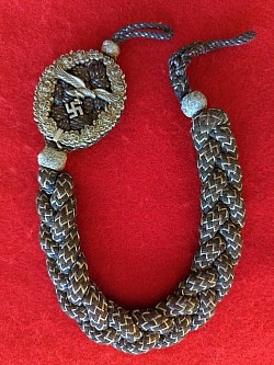 Nazi Luftwaffe Marksman's Lanyard...$105 SOLD