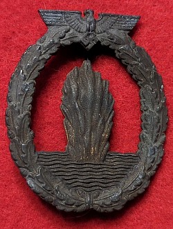 Nazi Kriegsmarine Minesweepers Badge by E.F. Wiedmann...$150 SOLD