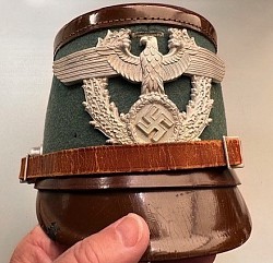 Original Nazi Rural Police Shako by Robert Lubstein and Marked 
