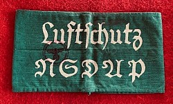 Nazi Luftschutz Armband with Ink-Stamp Marking...$175 SOLD