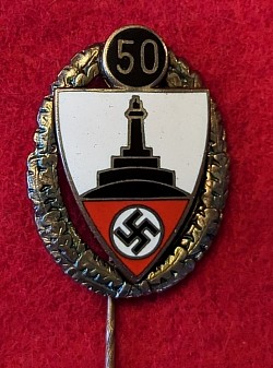 Nazi 50-Year Kyffhäuserbund Membership Badge Stick Pin...$75 SOLD