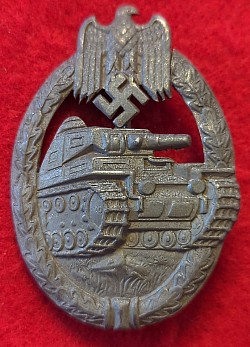 Nazi Panzer Assault Badge in Bronze...$250 SOLD