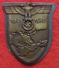 Nazi Krim (Crimean) Campaign Sleeve Shield with Steel Backplate...$175 SOLD