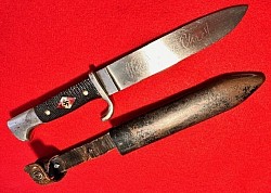 Nazi Hitler Youth Knife with Motto and Transitional “PUMA