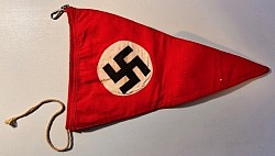 Nazi Multi-Piece Double-Sided Swastika Pennant - 