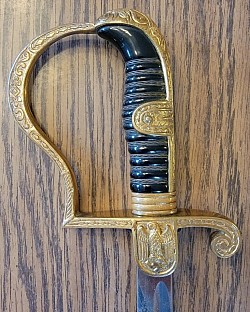 Nazi Army Officer's Sword with Brass Hilt and Scabbard by F.W. Höller...$625 SOLD