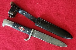 Nazi Hitler Youth Knife with Motto and Transitional 