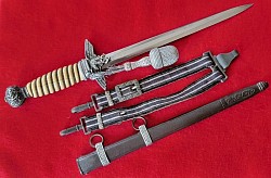 Nazi Luftwaffe 2nd Model Dagger by Alcosa with Hangers and Portapee...$650 SOLD